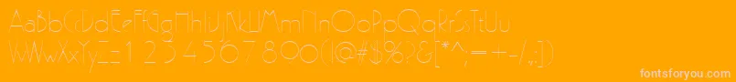 PergamonRegular Font – Pink Fonts on Orange Background