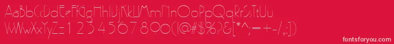 PergamonRegular-Schriftart – Rosa Schriften auf rotem Hintergrund