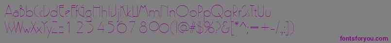 PergamonRegular-Schriftart – Violette Schriften auf grauem Hintergrund