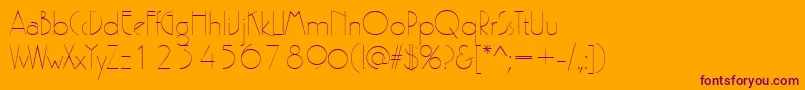 PergamonRegular Font – Purple Fonts on Orange Background
