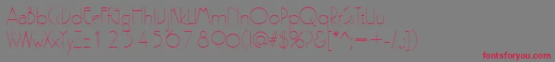 PergamonRegular Font – Red Fonts on Gray Background