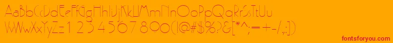PergamonRegular Font – Red Fonts on Orange Background