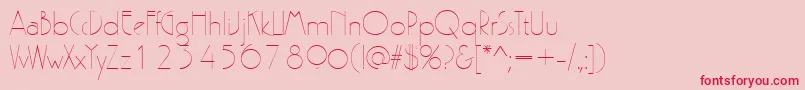 PergamonRegular Font – Red Fonts on Pink Background