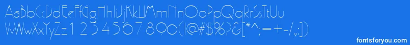 PergamonRegular Font – White Fonts on Blue Background