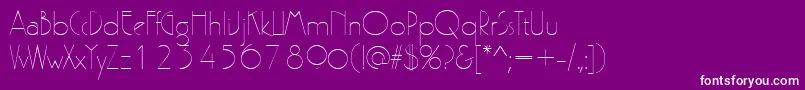 PergamonRegular Font – White Fonts on Purple Background