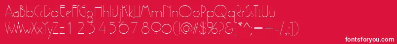 PergamonRegular Font – White Fonts on Red Background