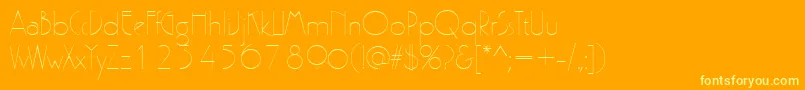 フォントPergamonRegular – オレンジの背景に黄色の文字