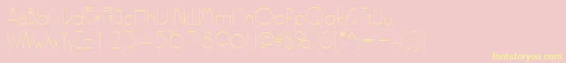 PergamonRegular Font – Yellow Fonts on Pink Background