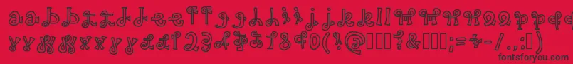 Snakeway Font – Black Fonts on Red Background