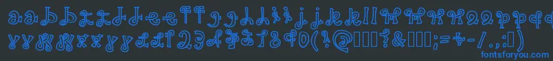 Snakeway Font – Blue Fonts on Black Background