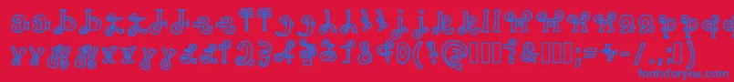 Snakeway Font – Blue Fonts on Red Background