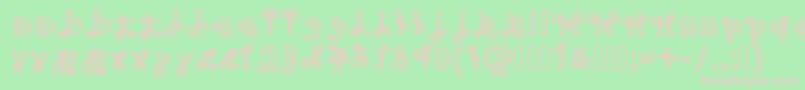 Snakeway Font – Pink Fonts on Green Background