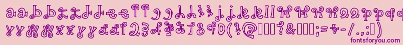 Snakeway Font – Purple Fonts on Pink Background