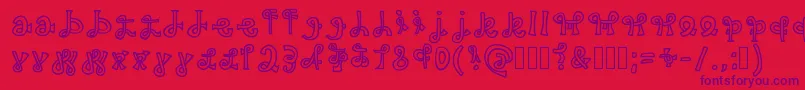 Snakeway Font – Purple Fonts on Red Background