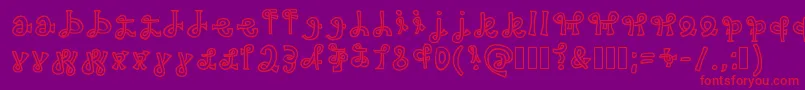 Snakeway Font – Red Fonts on Purple Background