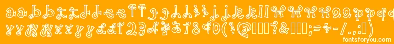 Snakeway Font – White Fonts on Orange Background