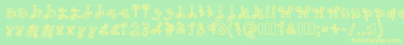 Snakeway Font – Yellow Fonts on Green Background