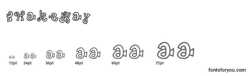 Snakeway Font Sizes