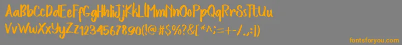 LoveStoryRough Font – Orange Fonts on Gray Background