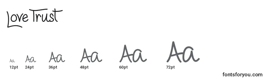 LoveTrust Font Sizes