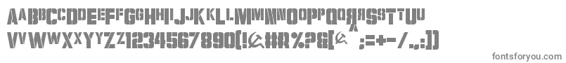 Volkoff-fontti – harmaat kirjasimet valkoisella taustalla