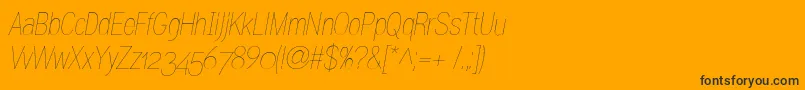 GramItalic Font – Black Fonts on Orange Background