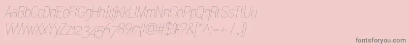 GramItalic Font – Gray Fonts on Pink Background