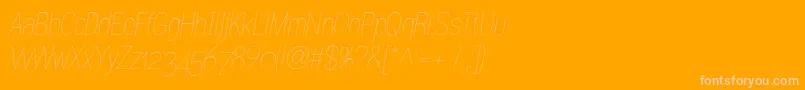 GramItalic-fontti – vaaleanpunaiset fontit oranssilla taustalla