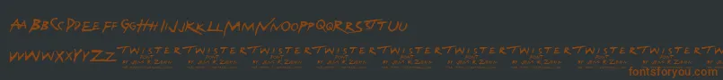 TwisterFont Font – Brown Fonts on Black Background