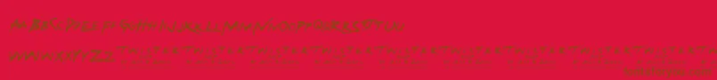 TwisterFont Font – Brown Fonts on Red Background