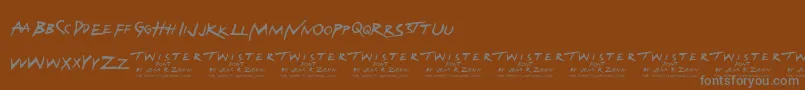 Шрифт TwisterFont – серые шрифты на коричневом фоне