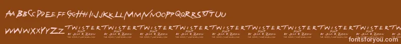 fuente TwisterFont – Fuentes Rosadas Sobre Fondo Marrón