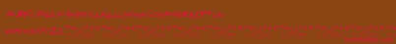 Czcionka TwisterFont – czerwone czcionki na brązowym tle