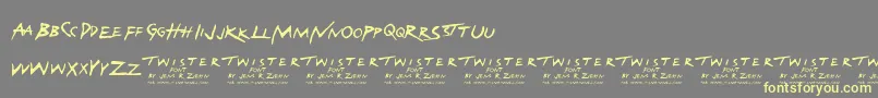 Шрифт TwisterFont – жёлтые шрифты на сером фоне