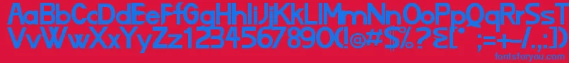 Lizard Font – Blue Fonts on Red Background