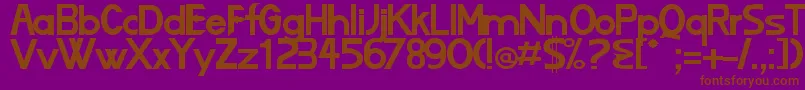 Lizard Font – Brown Fonts on Purple Background