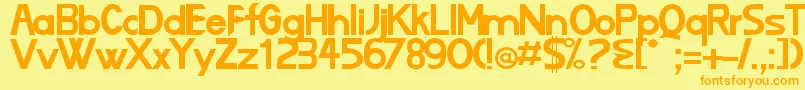 Lizard Font – Orange Fonts on Yellow Background