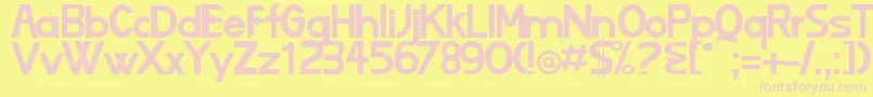 Lizard Font – Pink Fonts on Yellow Background