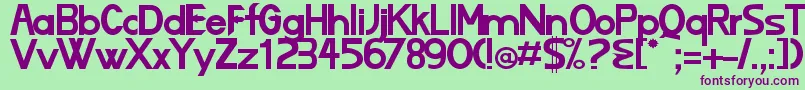 Lizard Font – Purple Fonts on Green Background