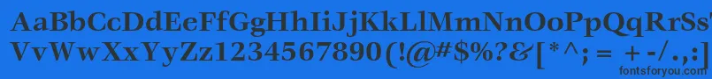 VeljovicstdBold-Schriftart – Schwarze Schriften auf blauem Hintergrund