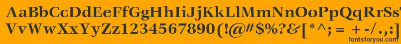 Weitere Informationen zur VeljovicstdBold-Schriftart VeljovicstdBold-Schriftart – Schwarze Schriften auf orangefarbenem Hintergrund