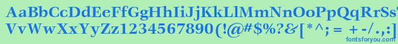 VeljovicstdBold Font – Blue Fonts on Green Background