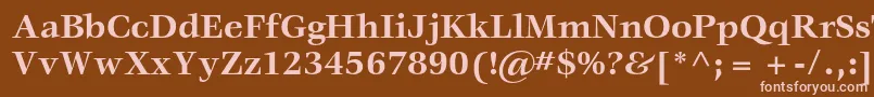 VeljovicstdBold Font – Pink Fonts on Brown Background