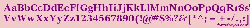 VeljovicstdBold Font – Purple Fonts on Pink Background