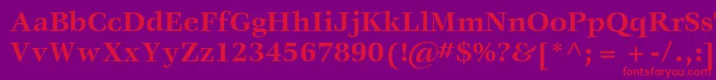 VeljovicstdBold Font – Red Fonts on Purple Background