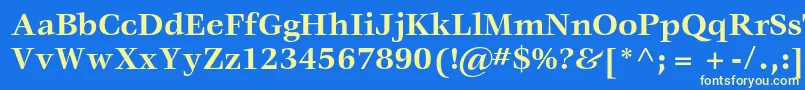VeljovicstdBold Font – Yellow Fonts on Blue Background