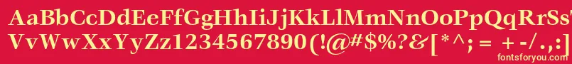VeljovicstdBold Font – Yellow Fonts on Red Background