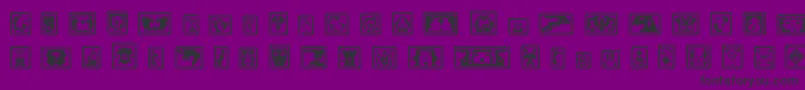TestamentBFormaldhyde11-Schriftart – Schwarze Schriften auf violettem Hintergrund