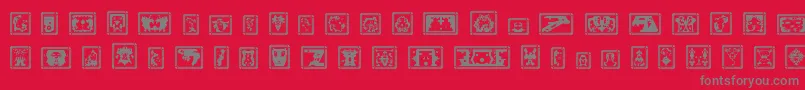 TestamentBFormaldhyde11 Font – Gray Fonts on Red Background