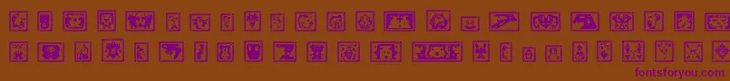 フォントTestamentBFormaldhyde11 – 紫色のフォント、茶色の背景